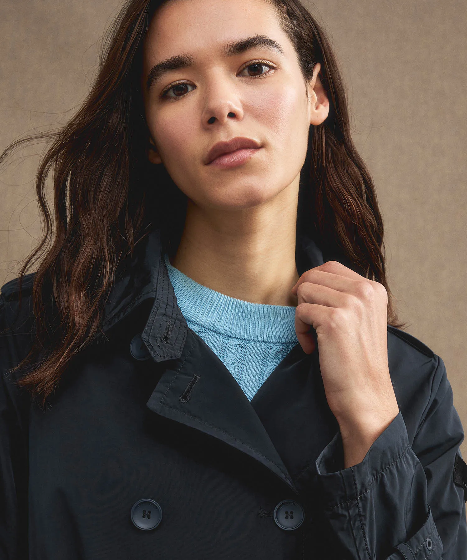 Trench idrorepellente con cintura