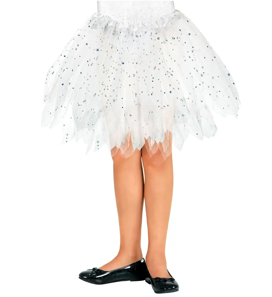 Tutù bianco glitterato per bambina