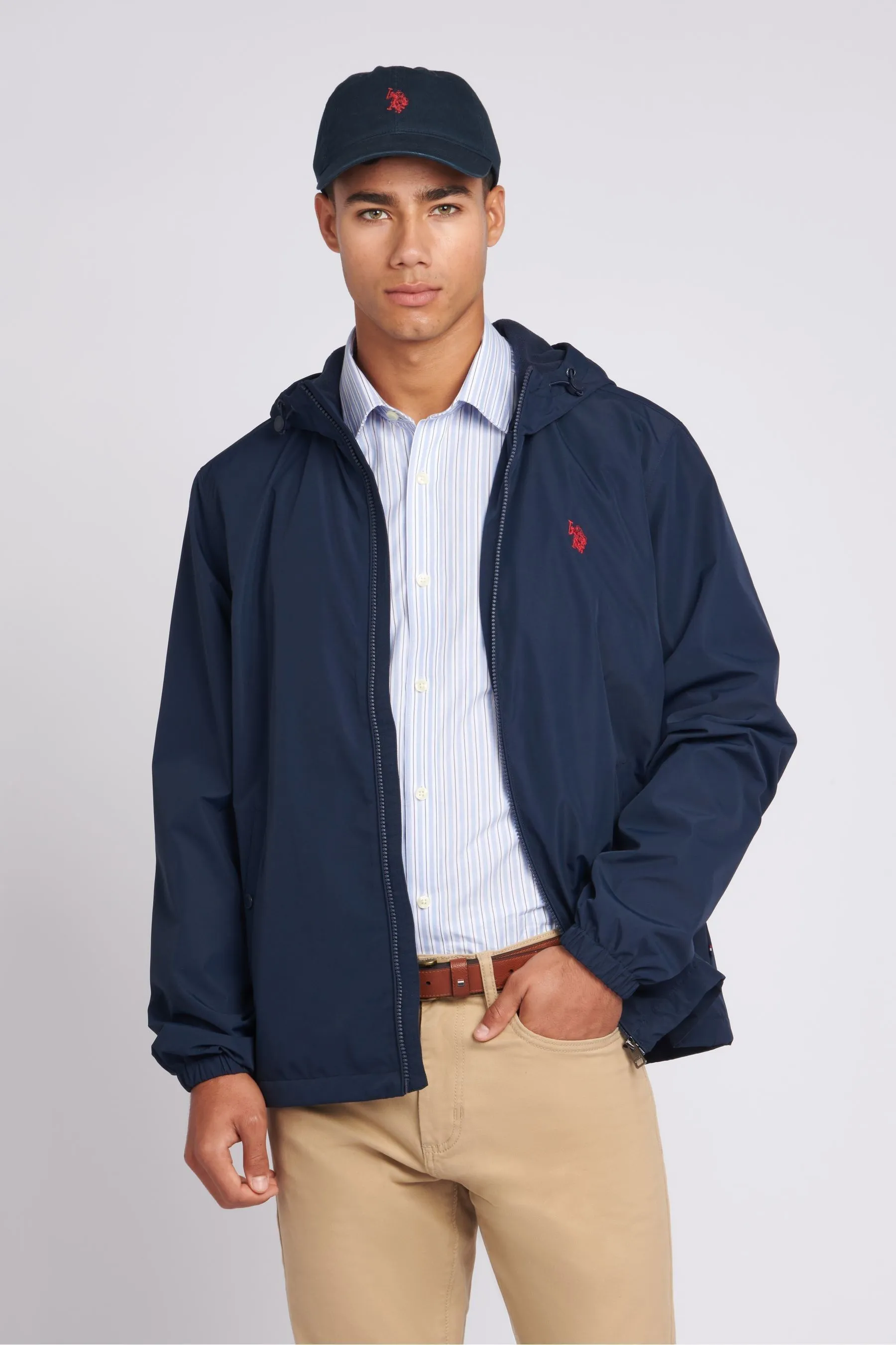 U.S. Polo Assn. Uomo - Cappotto Con cappuccio con zip