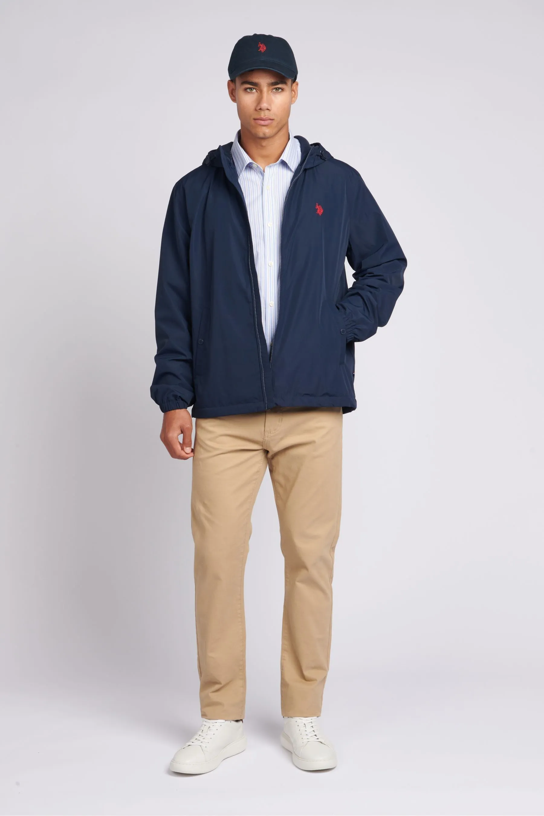 U.S. Polo Assn. Uomo - Cappotto Con cappuccio con zip