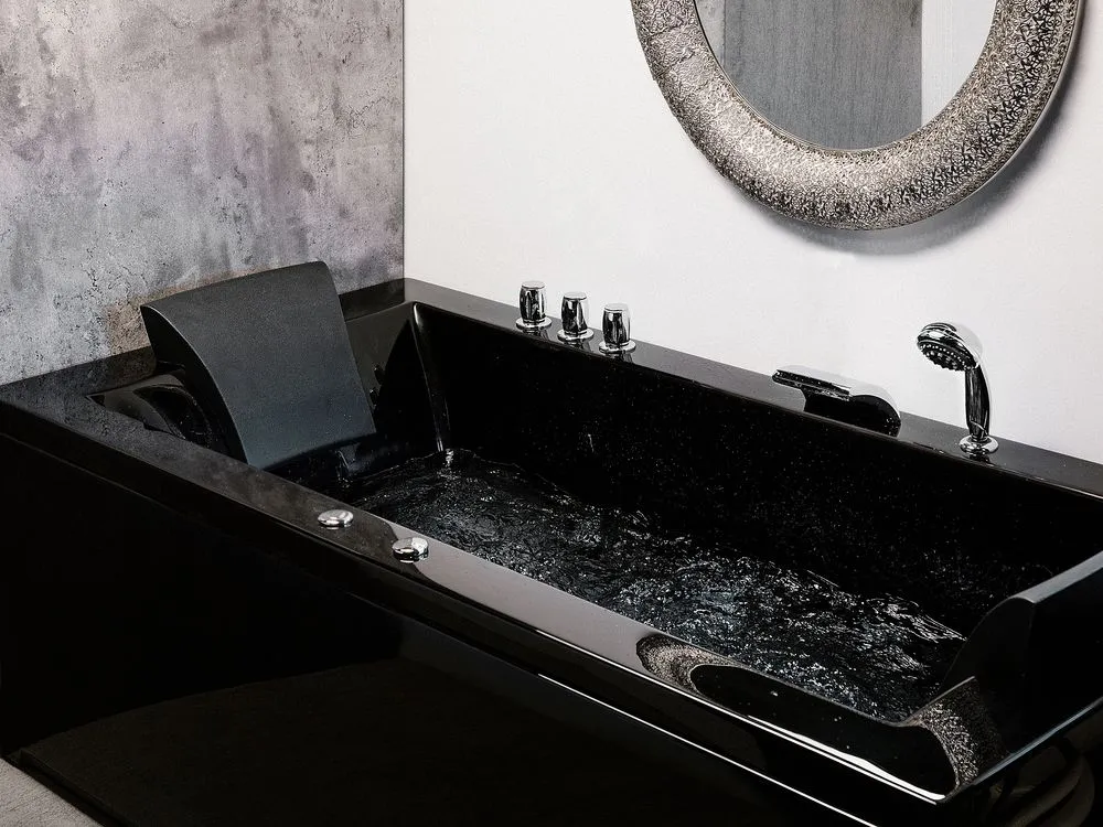 Vasca da bagno idromassaggio versione destra color nero 183 x 90 cm VARADERO