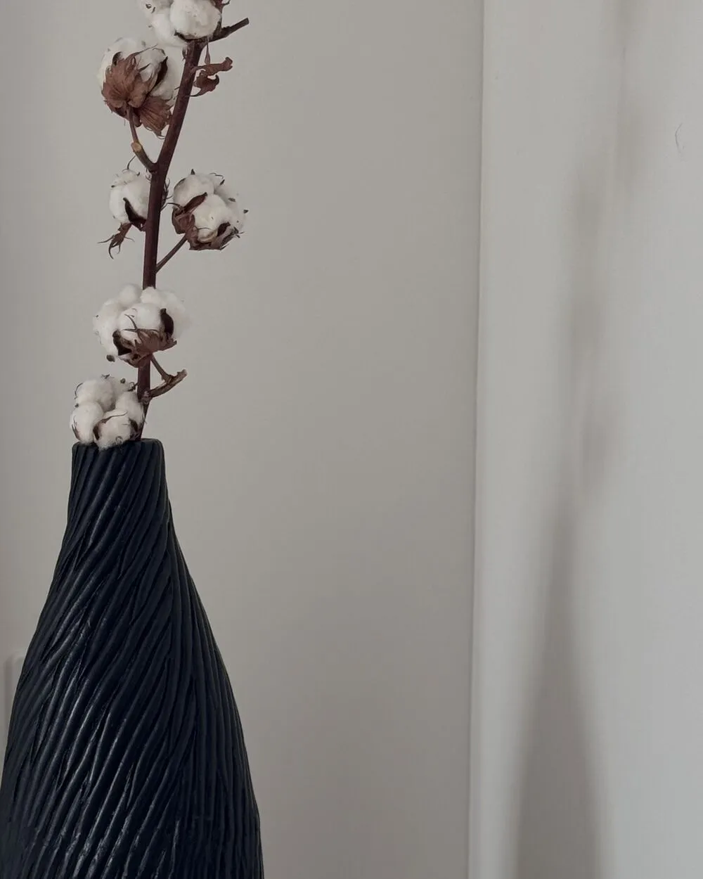 Vaso decorativo FLORENTIA Ceramica 50 cm Nero