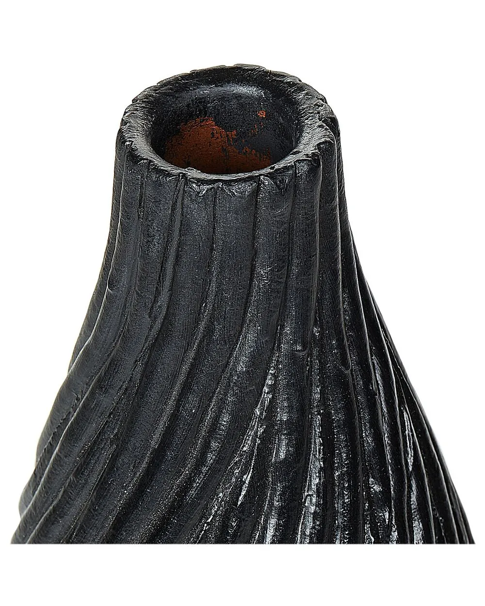 Vaso decorativo FLORENTIA Ceramica 50 cm Nero