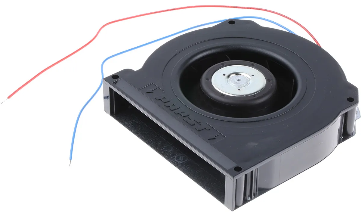 Ventilatore centrifugo ebm-papst, 64m³/h, 24 V dc, 127 x 127 x 25.4mm