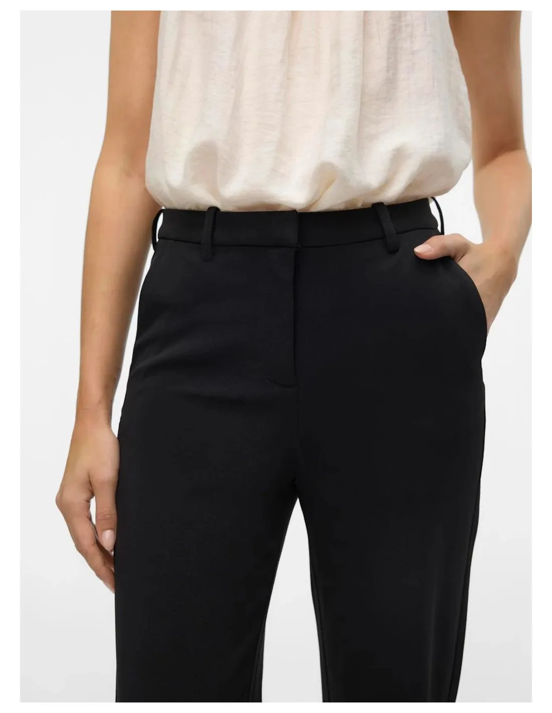 VERO MODA DONNA MAYA MW STRAIGHT SOLID PANT NOOS