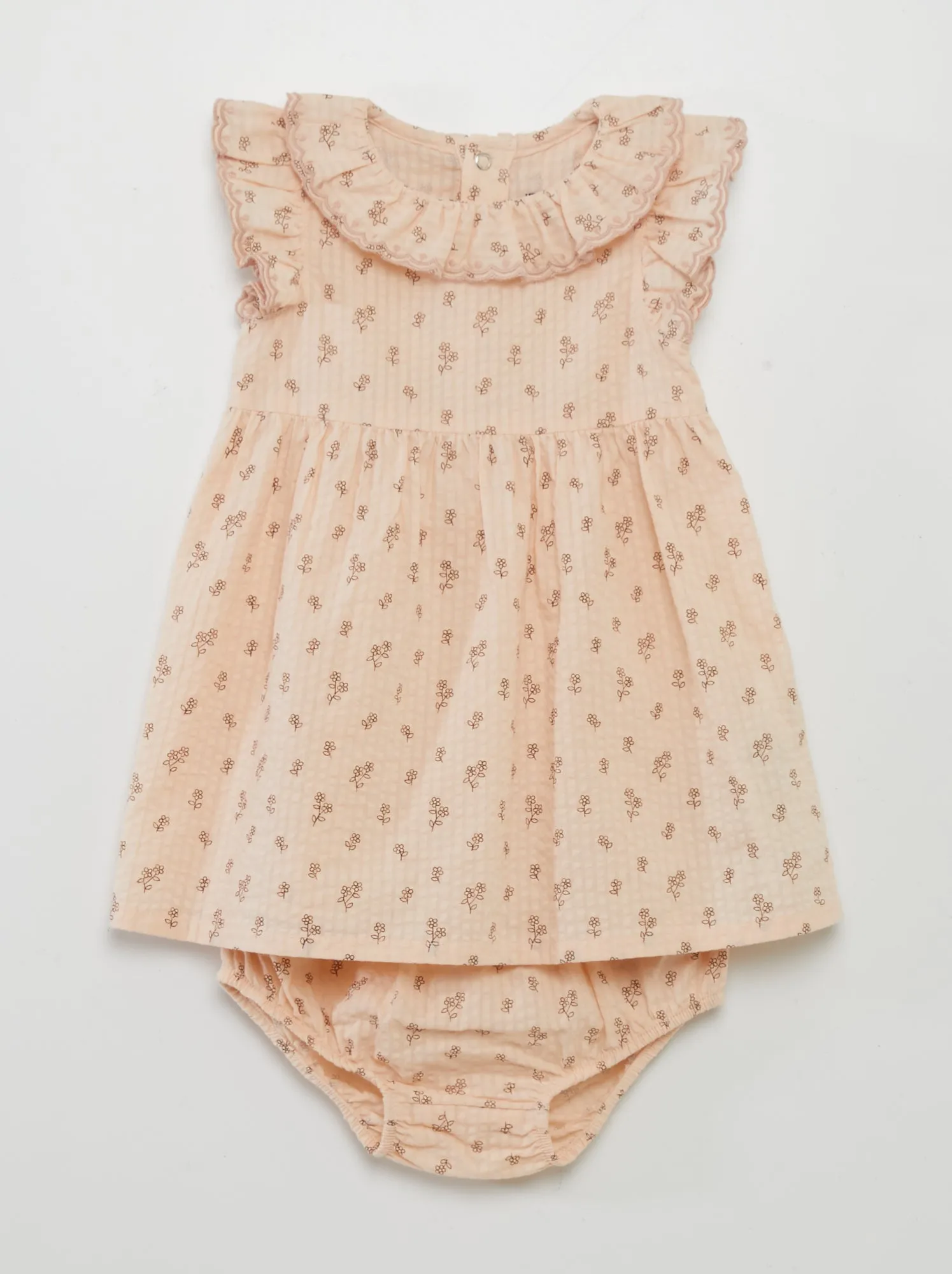 Vestito in maglia goffrata con slip - ROSA
