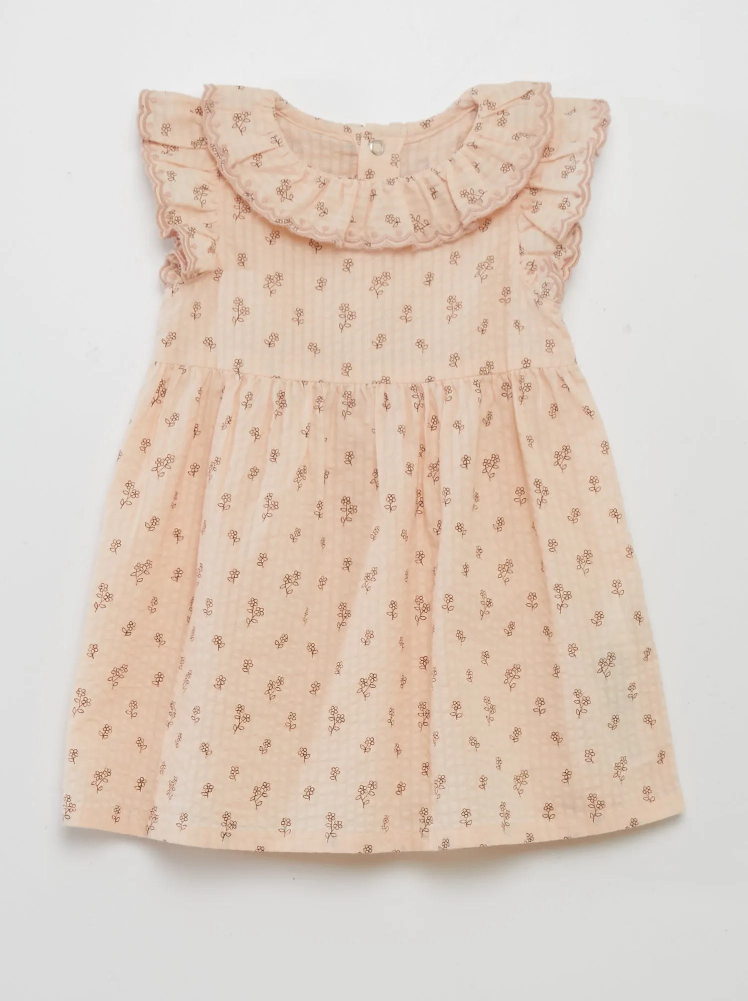 Vestito in maglia goffrata con slip - ROSA