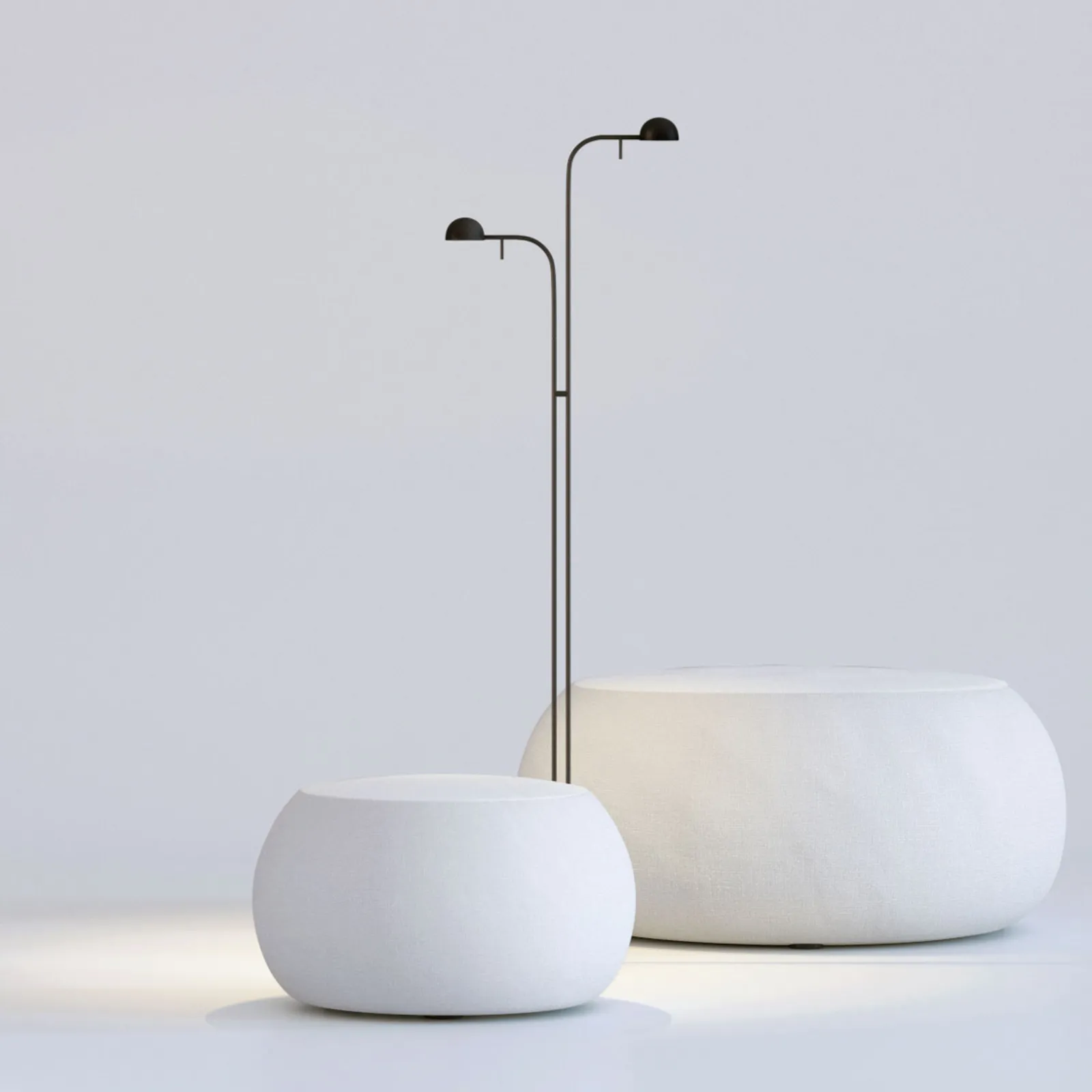 Vibia Pin 1665 Piantana LED, 125 cm, nero