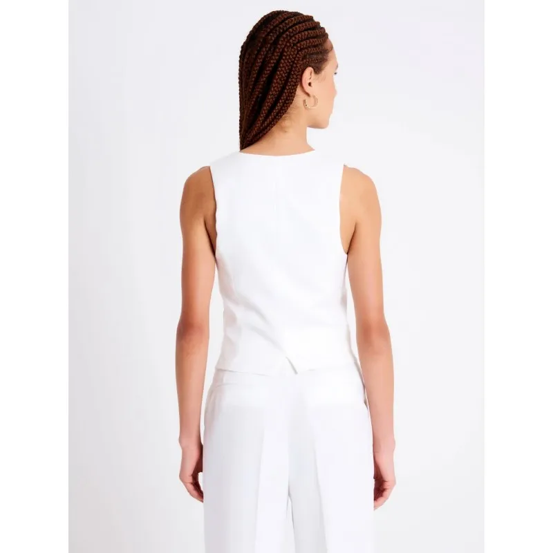 VICOLO gilet con tre bottoni BIANCO