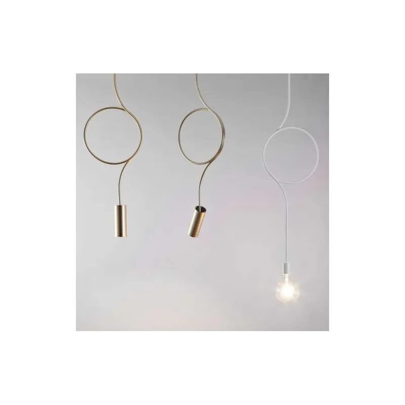 Violino C2 lampada a sospensione in tubo metallico curvato