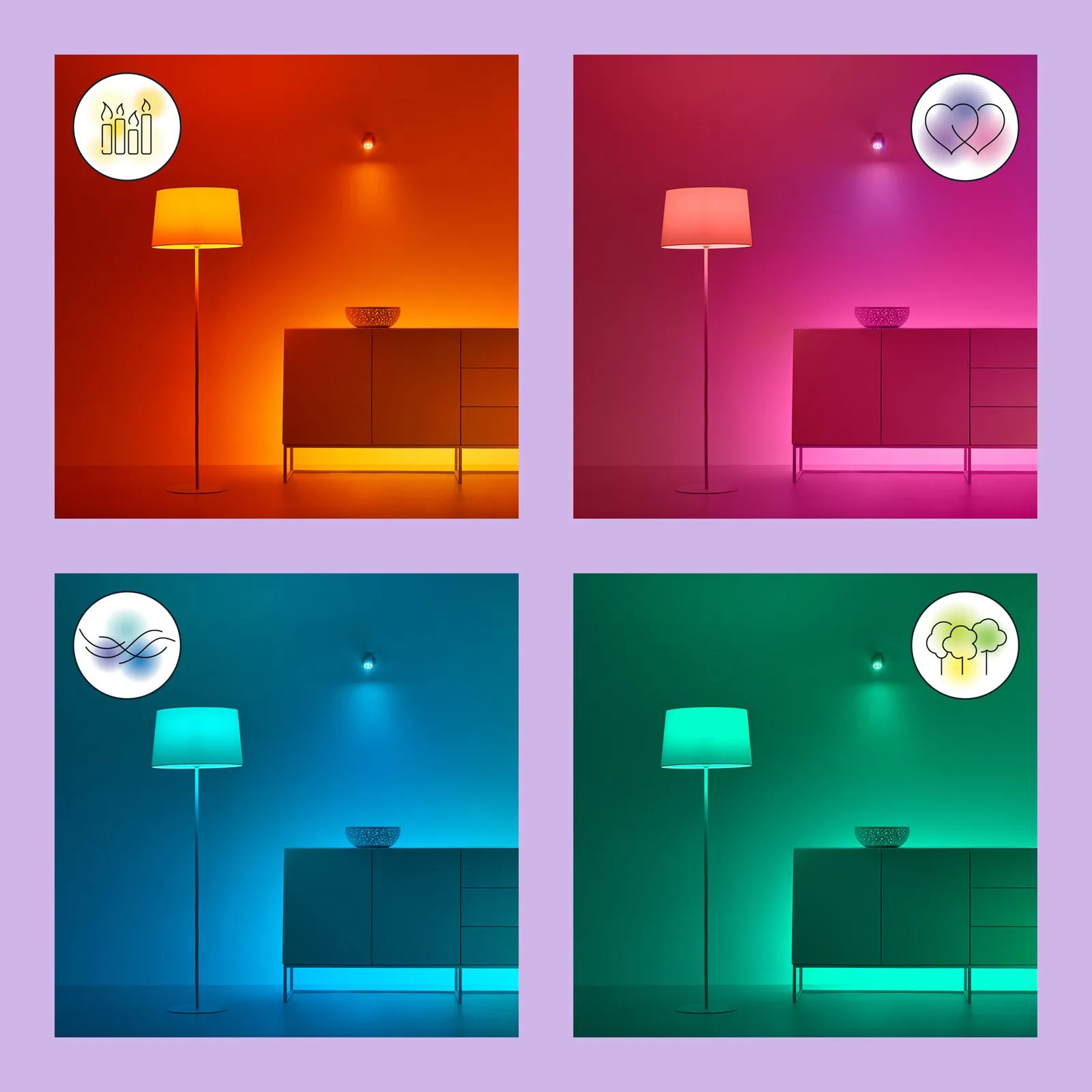 WiZ P45 Lampadina LED E27 4,9 W a goccia satinata RGBW