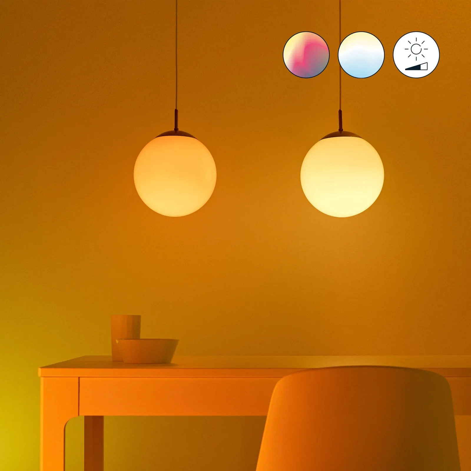 WiZ P45 Lampadina LED E27 4,9 W a goccia satinata RGBW