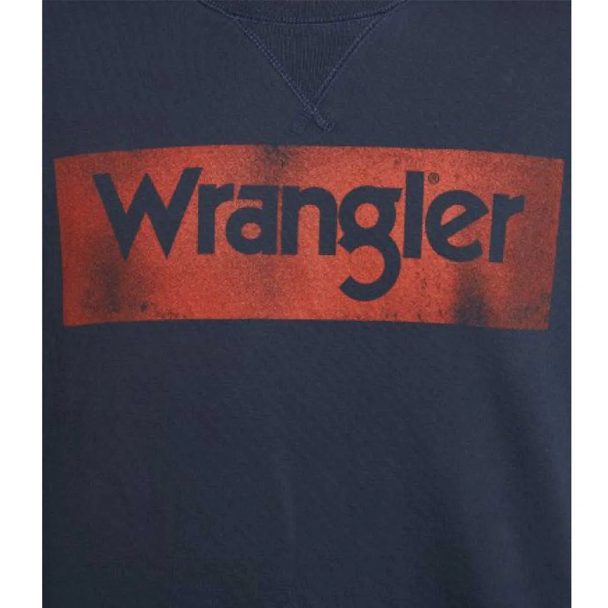 Wrangler felpa crew logo uomo blu
