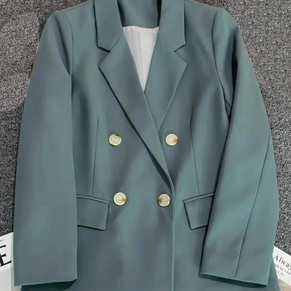 Xfpv Abito Doppio Breated Abbigliamento Donna Manica Lunga Solid Blazer Cappotto Giacca 2023 Moda Nuova Tendenza Primavera Autun