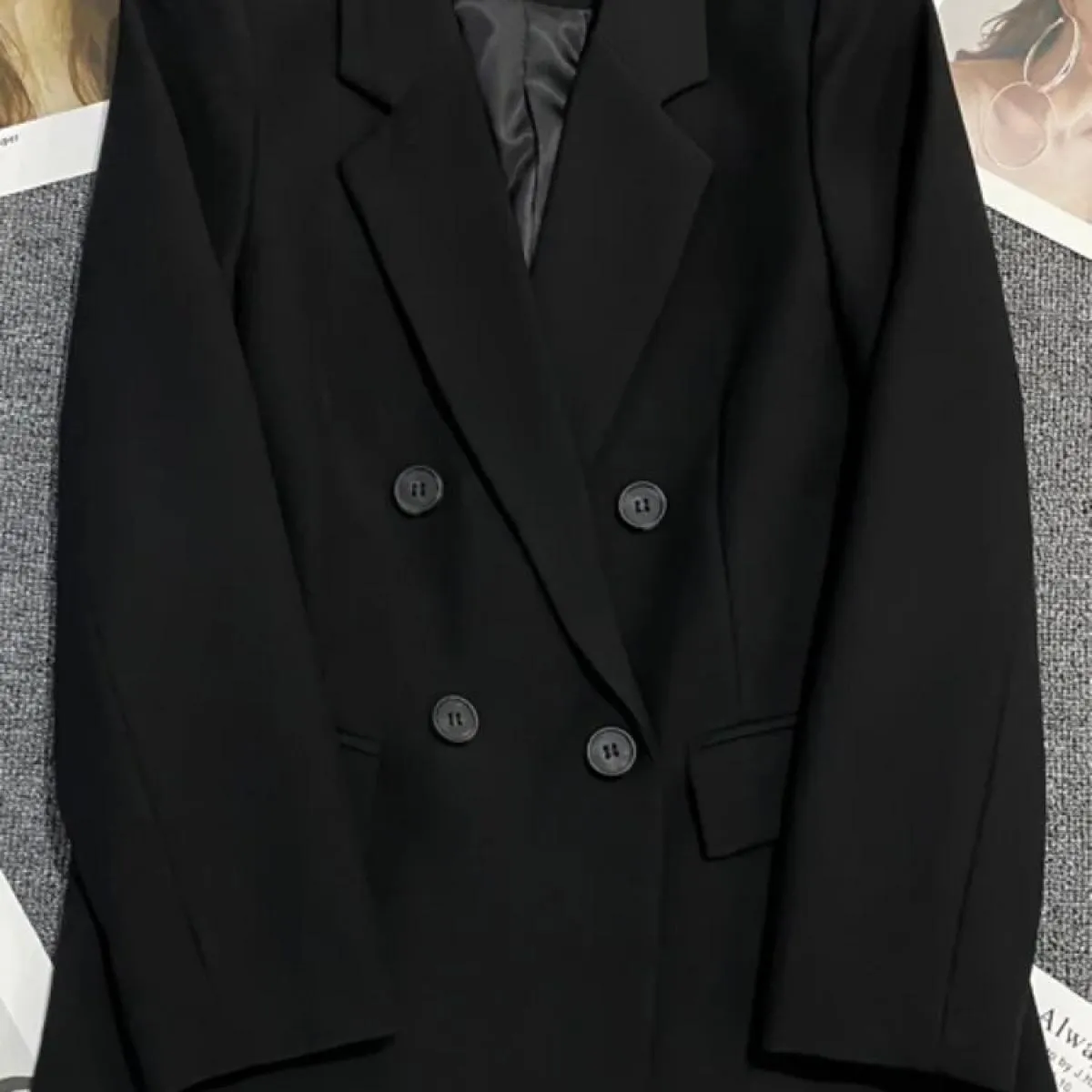 Xfpv Abito Doppio Breated Abbigliamento Donna Manica Lunga Solid Blazer Cappotto Giacca 2023 Moda Nuova Tendenza Primavera Autun