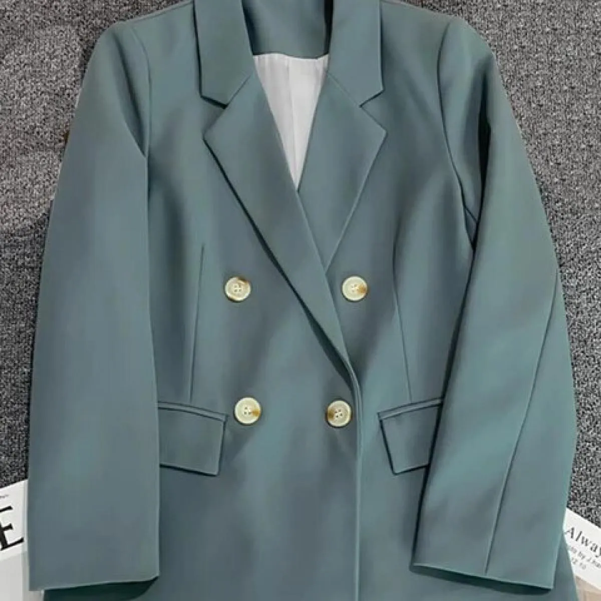 Xfpv Abito Doppio Breated Abbigliamento Donna Manica Lunga Solid Blazer Cappotto Giacca 2023 Moda Nuova Tendenza Primavera Autun
