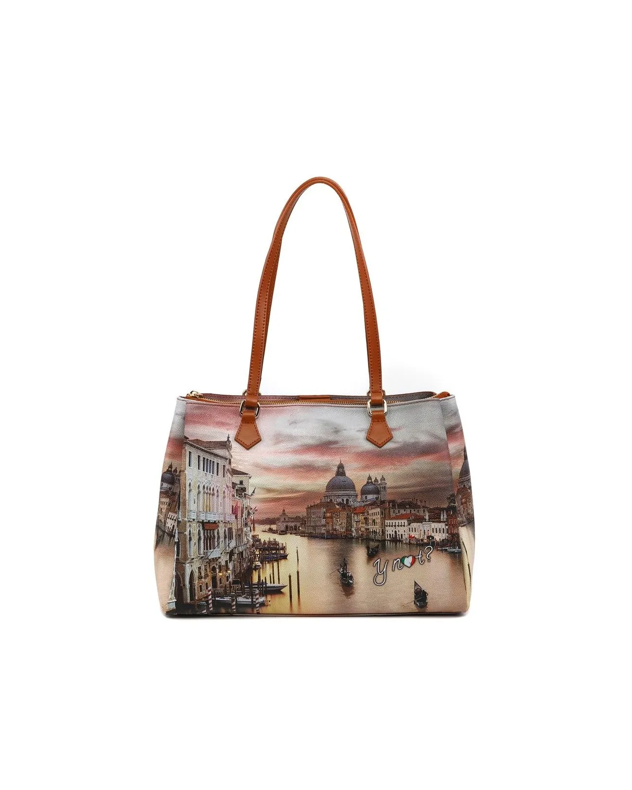 Ynot - Borsa a spalla con manici lunghi in ecopelle Yesbag | Studioarch.com