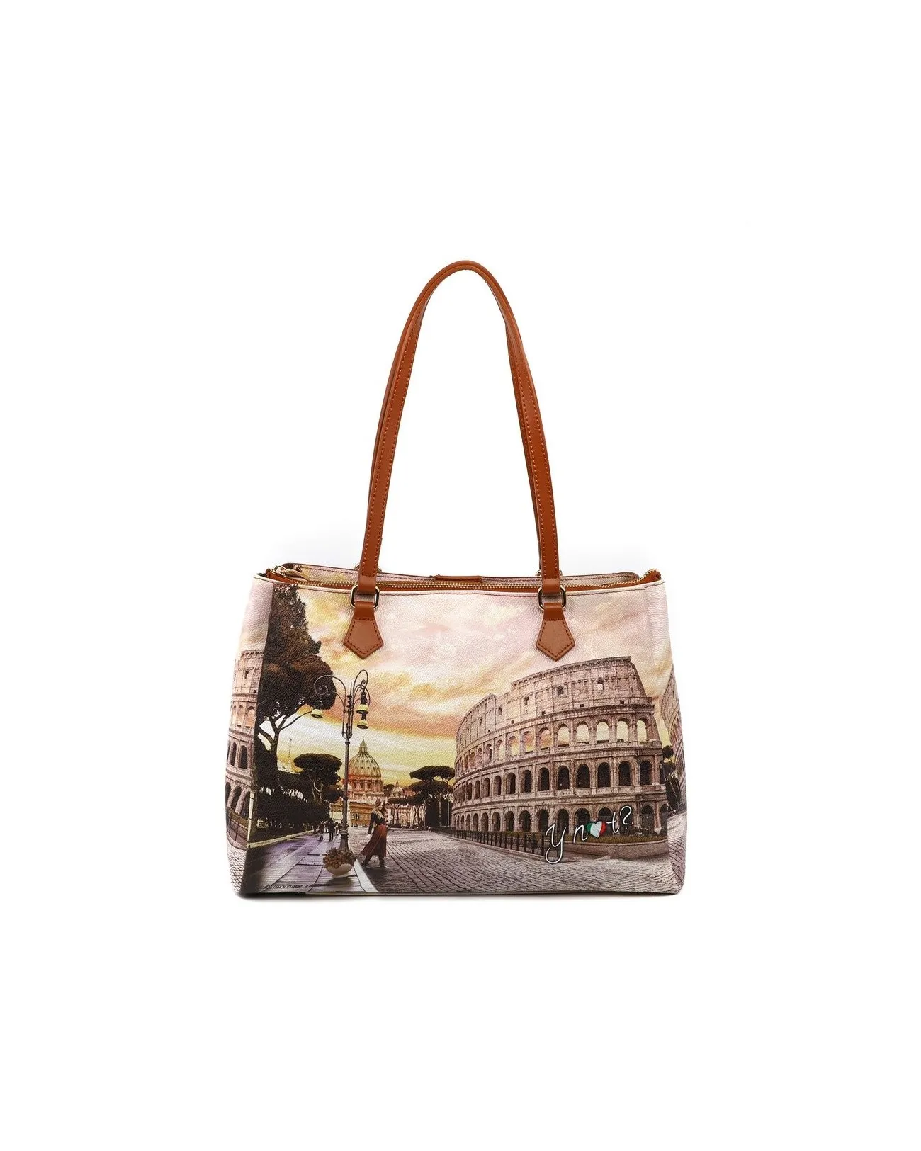 Ynot - Borsa a spalla con manici lunghi in ecopelle Yesbag | Studioarch.com