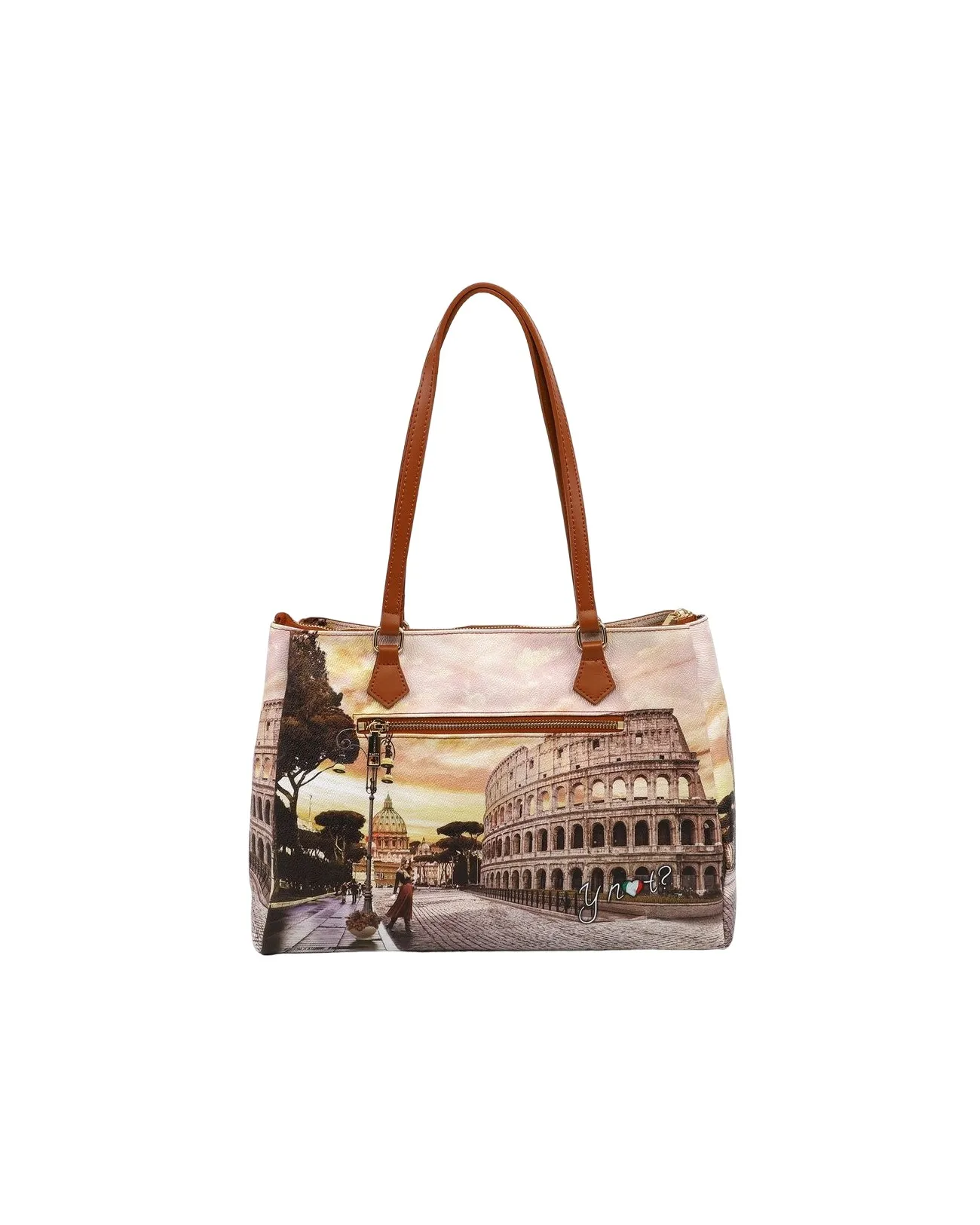 Ynot - Borsa a spalla con manici lunghi in ecopelle Yesbag | Studioarch.com
